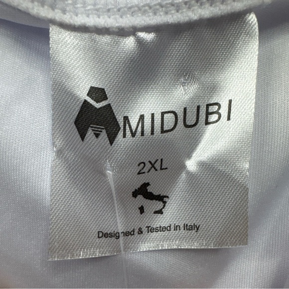 NWT Mens Midubi Exercise Shirt With Sun Protection Long Sleeve Quick White 2XL - Picture 3 of 11